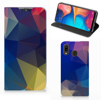 B2Ctelecom Stand Case Samsung Galaxy A30 Polygon Dark