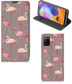 B2Ctelecom Stand Case Samsung Galaxy A31 Hoesje met naam Flamingo