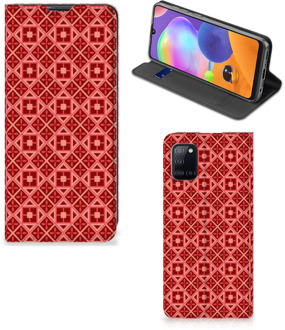 B2Ctelecom Stand Case Samsung Galaxy A31 Smartphone Hoesje Batik Red