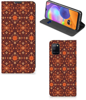 B2Ctelecom Stand Case Samsung Galaxy A31 Telefoonhoesje Batik Brown