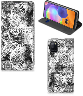 B2Ctelecom Stand Case Samsung Galaxy A31 Telefoonhoesje Skulls Angel