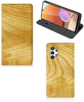 B2Ctelecom Stand Case Samsung Galaxy A32 4G Smart Cover Licht Hout