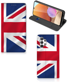 B2Ctelecom Stand Case Samsung Galaxy A32 4G Telefoonhoesje Groot-Brittannië Vlag