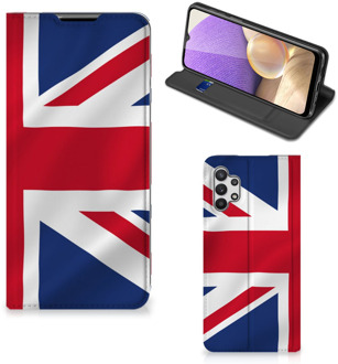 B2Ctelecom Stand Case Samsung Galaxy A32 5G Telefoonhoesje Groot-Brittannië Vlag