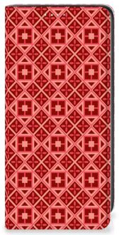 B2Ctelecom Stand Case Samsung Galaxy A41 Smartphone Hoesje Batik Red