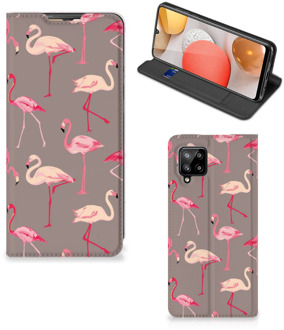 B2Ctelecom Stand Case Samsung Galaxy A42 Hoesje met naam Flamingo