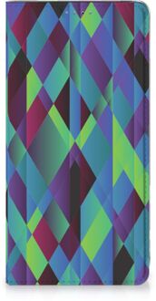 B2Ctelecom Stand Case Samsung Galaxy A51 Abstract Green Blue