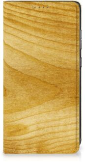 B2Ctelecom Stand Case Samsung Galaxy A52 Smart Cover Licht Hout