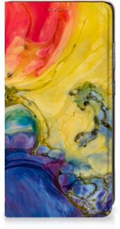 B2Ctelecom Stand Case Samsung Galaxy A52 Smart Cover Watercolor Dark