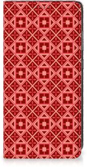 B2Ctelecom Stand Case Samsung Galaxy A52 Smartphone Hoesje Batik Red