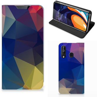 B2Ctelecom Stand Case Samsung Galaxy A60 Polygon Dark