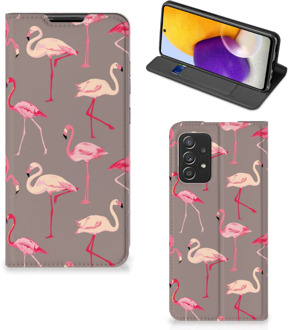 B2Ctelecom Stand Case Samsung Galaxy A72 (5G/4G) Hoesje met naam Flamingo