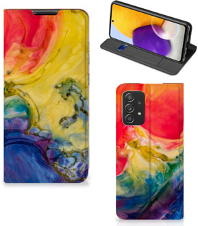 B2Ctelecom Stand Case Samsung Galaxy A72 (5G/4G) Smart Cover Watercolor Dark