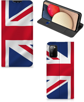 B2Ctelecom Stand Case Samsung Galaxy M02s | A02s Telefoonhoesje Groot-Brittannië Vlag