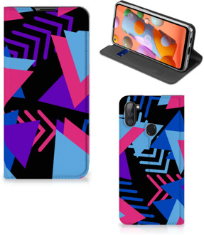 B2Ctelecom Stand Case Samsung Galaxy M11 | A11 Telefoonhoesje Funky Triangle