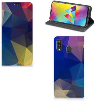 B2Ctelecom Stand Case Samsung Galaxy M20 Polygon Dark