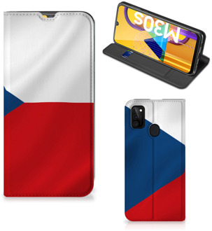 B2Ctelecom Stand Case Samsung Galaxy M21 Smart Cover Tsjechische Vlag