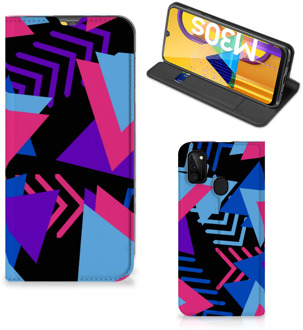 B2Ctelecom Stand Case Samsung Galaxy M21 Telefoonhoesje Funky Triangle