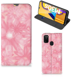 B2Ctelecom Stand Case Samsung Galaxy M21 Telefoonhoesje Lente Bloemen