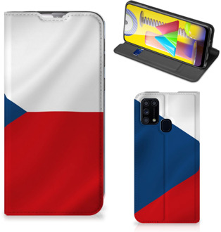 B2Ctelecom Stand Case Samsung Galaxy M31 Smart Cover Tsjechische Vlag