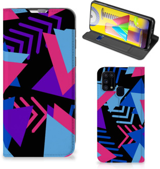 B2Ctelecom Stand Case Samsung Galaxy M31 Telefoonhoesje Funky Triangle