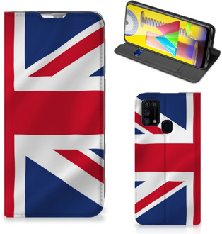 B2Ctelecom Stand Case Samsung Galaxy M31 Telefoonhoesje Groot-Brittannië Vlag