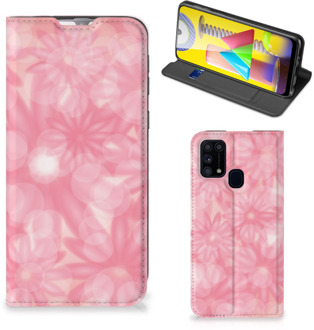 B2Ctelecom Stand Case Samsung Galaxy M31 Telefoonhoesje Lente Bloemen