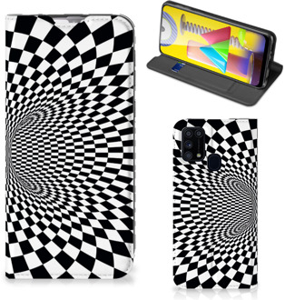 B2Ctelecom Stand Case Samsung Galaxy M31 Telefoonhoesje met Pasjeshouder Illusie