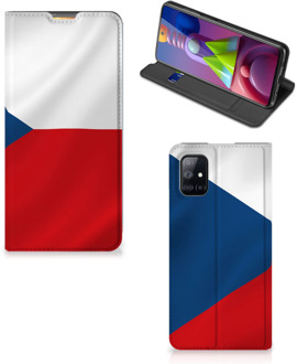 B2Ctelecom Stand Case Samsung Galaxy M51 Smart Cover Tsjechische Vlag