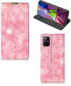 B2Ctelecom Stand Case Samsung Galaxy M51 Telefoonhoesje Lente Bloemen