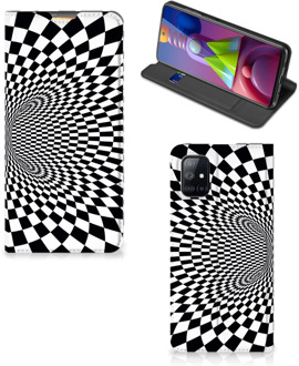 B2Ctelecom Stand Case Samsung Galaxy M51 Telefoonhoesje met Pasjeshouder Illusie