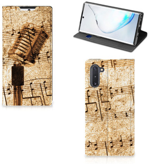 B2Ctelecom Stand Case Samsung Galaxy Note 10 Bladmuziek