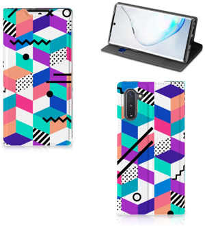 B2Ctelecom Stand Case Samsung Galaxy Note 10 Kleurrijk Blokken