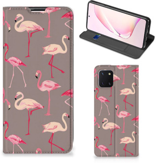 B2Ctelecom Stand Case Samsung Galaxy Note 10 Lite Hoesje met naam Flamingo