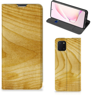 B2Ctelecom Stand Case Samsung Galaxy Note 10 Lite Smart Cover Licht Hout