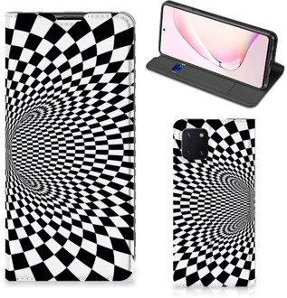 B2Ctelecom Stand Case Samsung Galaxy Note 10 Lite Telefoonhoesje met Pasjeshouder Illusie