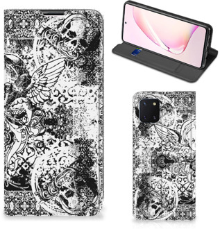 B2Ctelecom Stand Case Samsung Galaxy Note 10 Lite Telefoonhoesje Skulls Angel