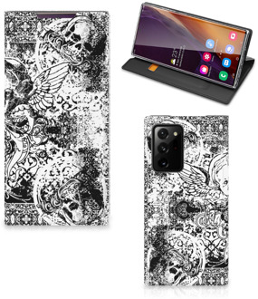 B2Ctelecom Stand Case Samsung Galaxy Note 20 Ultra Telefoonhoesje Skulls Angel