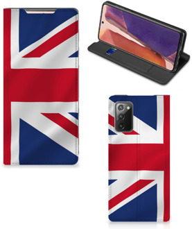 B2Ctelecom Stand Case Samsung Galaxy Note20 Telefoonhoesje Groot-Brittannië Vlag