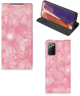 B2Ctelecom Stand Case Samsung Galaxy Note20 Telefoonhoesje Lente Bloemen