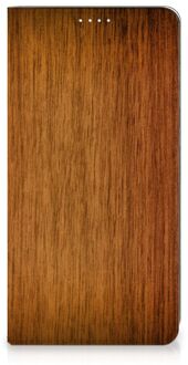 B2Ctelecom Stand Case Samsung Galaxy S20 FE Telefoonhoesje Donker Hout