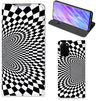 B2Ctelecom Stand Case Samsung Galaxy S20 Plus Zwart-Wit Design Illusie