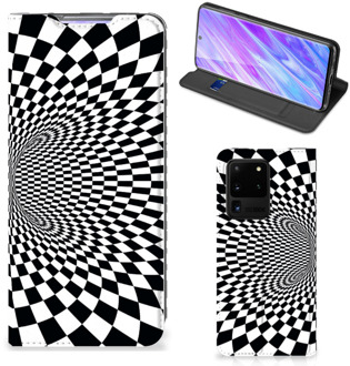 B2Ctelecom Stand Case Samsung Galaxy S20 Ultra Zwart-Wit Design Illusie