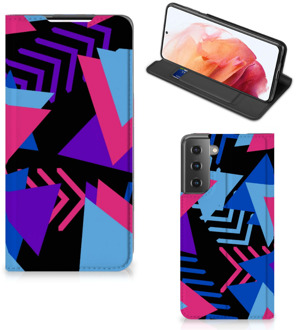 B2Ctelecom Stand Case Samsung Galaxy S21 Telefoonhoesje Funky Triangle