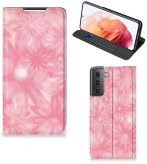 B2Ctelecom Stand Case Samsung Galaxy S21 Telefoonhoesje Lente Bloemen