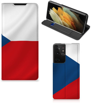 B2Ctelecom Stand Case Samsung Galaxy S21 Ultra Smart Cover Tsjechische Vlag