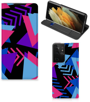 B2Ctelecom Stand Case Samsung Galaxy S21 Ultra Telefoonhoesje Funky Triangle