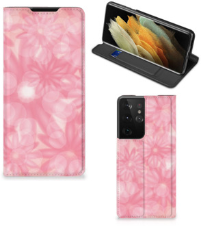 B2Ctelecom Stand Case Samsung Galaxy S21 Ultra Telefoonhoesje Lente Bloemen