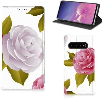 B2Ctelecom Stand Case Samsung S10 Roses