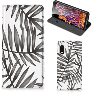 B2Ctelecom Stand Case Samsung Xcover Pro Hoesje met Tekst Leaves Grey